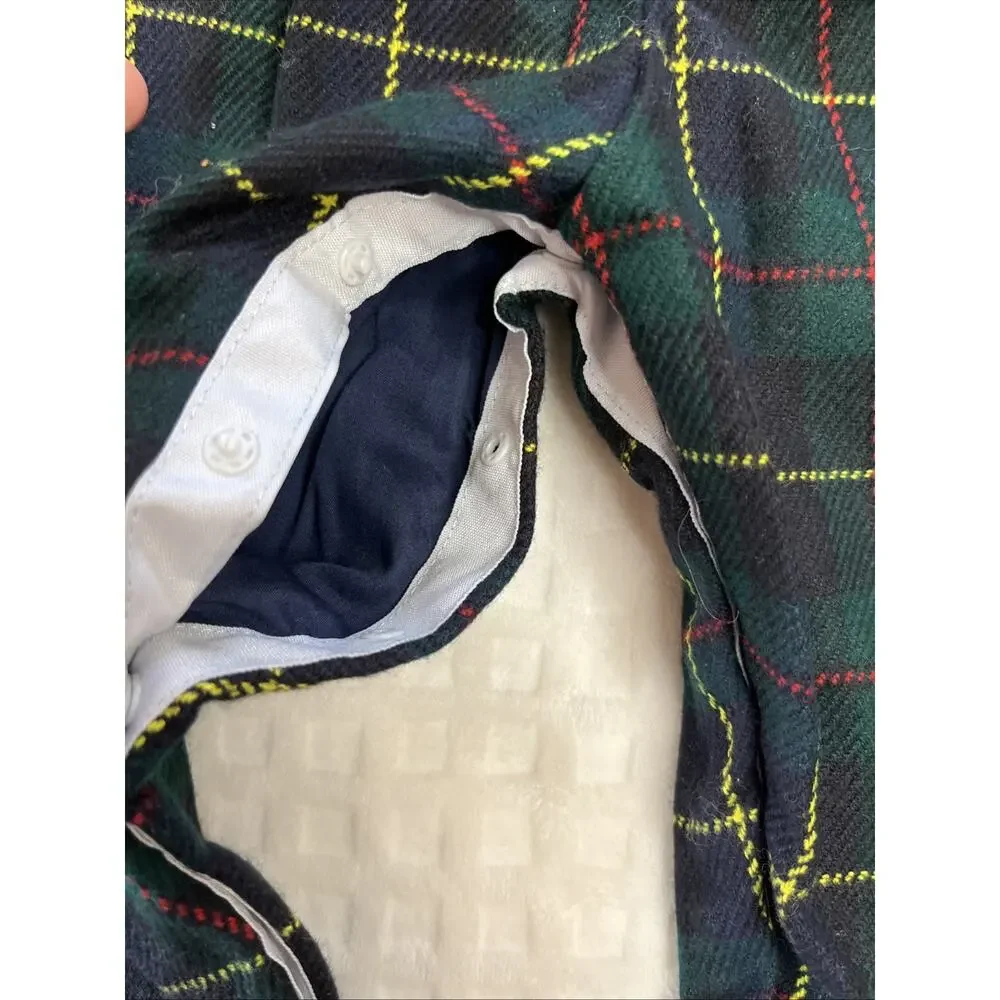 Busy Bees Sz 24 Mths Plaid Toddler Jumpsuit One Piece Bib Overalls Boutique